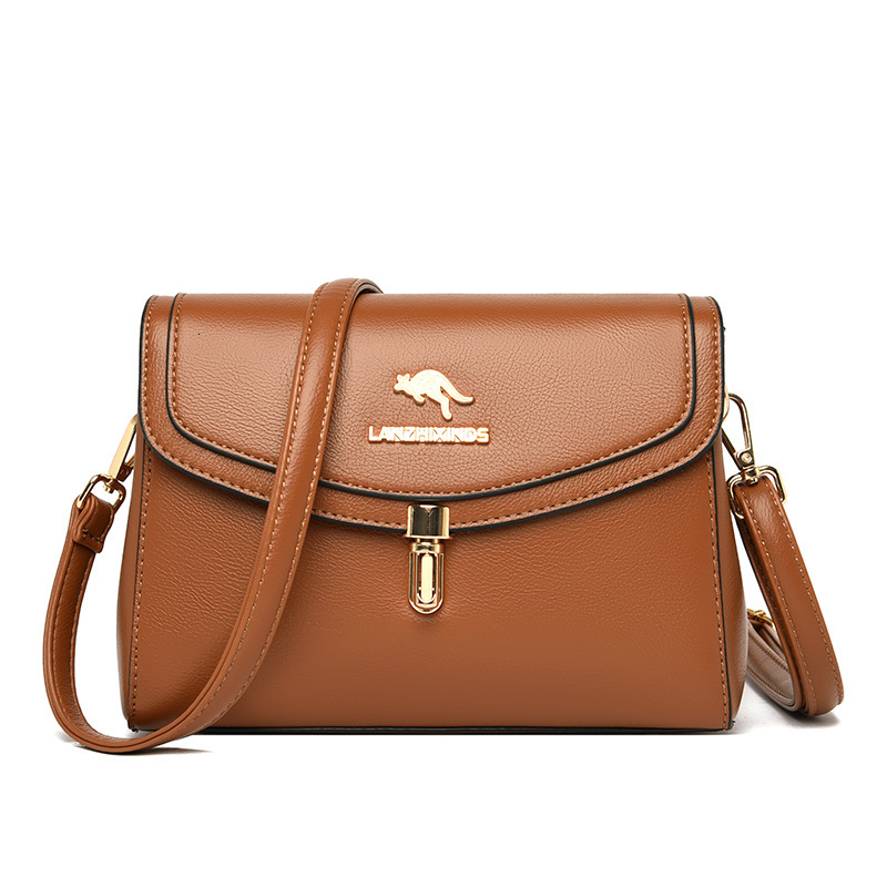 Designer Kangaroo Women's Bag 2025 New Fashionable Single Shoulder Slant Small Bag Multi Functional Middle Aged Mom Bag