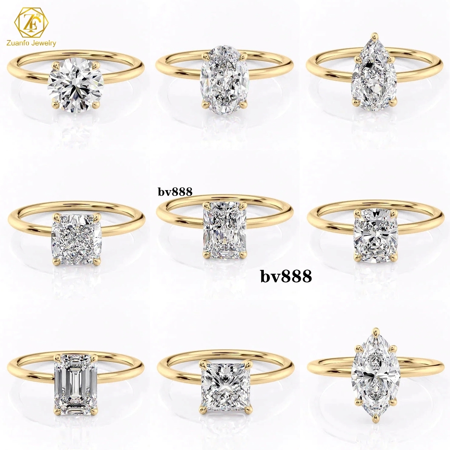 Custom 18K Gold Solitaire Ring with IGI Certified HPHT Lab Created CVD DEF VVS VS Lab Grown Diamonds 1CT 2CT Lab Diamond Jewelry