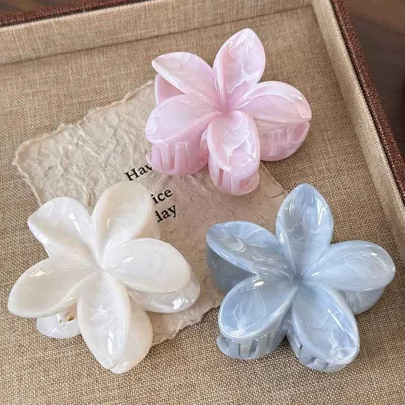 Tyrande Blunt Flower Hair Claws Large Crab Barrette Hairpins for Women Girls Fashion Hair Accessories for Parties/Weddings Y250707