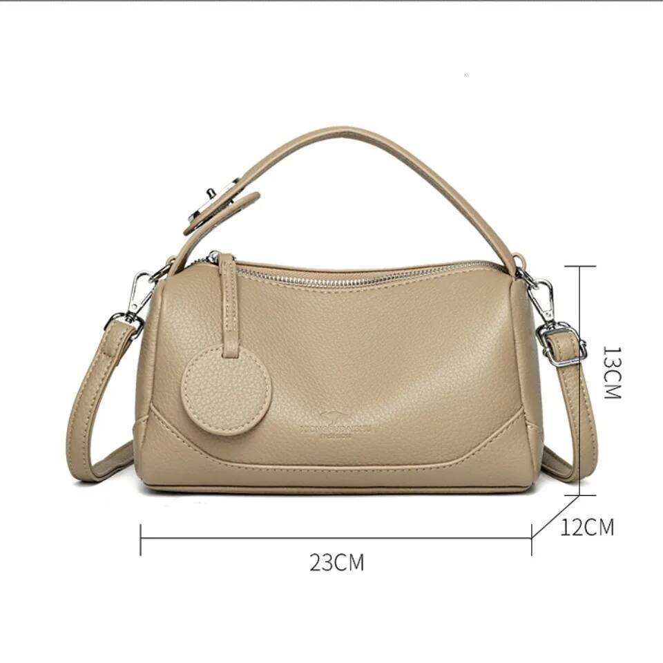 Elegant Women's Handbag Unique Handle Design Soft Leather Shoulder Crossbody For Handbags Women Bags