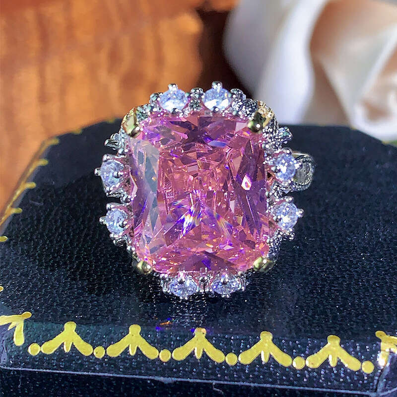 Autumn Winter New Cover Jewelry Red Blue Open Ring Fashion Style High-End Women's Accessories 307