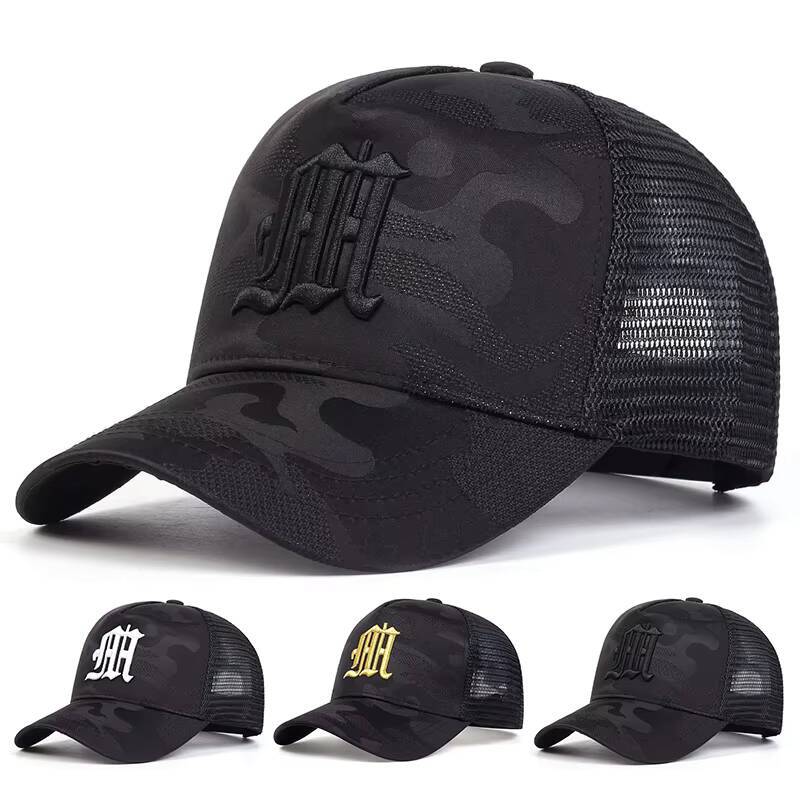 Fashion M Letter Camouflage Embroidery Baseball Net Caps Spring and Summer Outdoor Adjustable Casual Hats Sunscreen Hat ddmythur