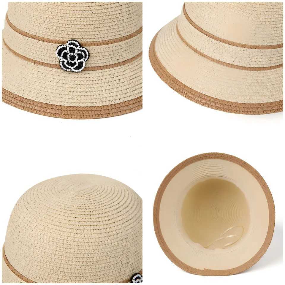 Japanese High-end Straw Hat for Women To Cover Their Faces and Prevent UV Rays in Summer Vacations Beach Hats Trendy Y250707