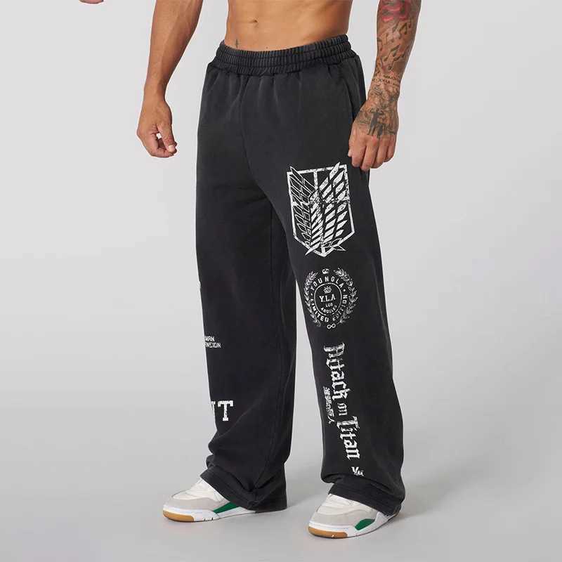 2K Fashion Anime Print Casual Comfortable Straight Leg Trousers Unisex Sweatpants z250705HI9P