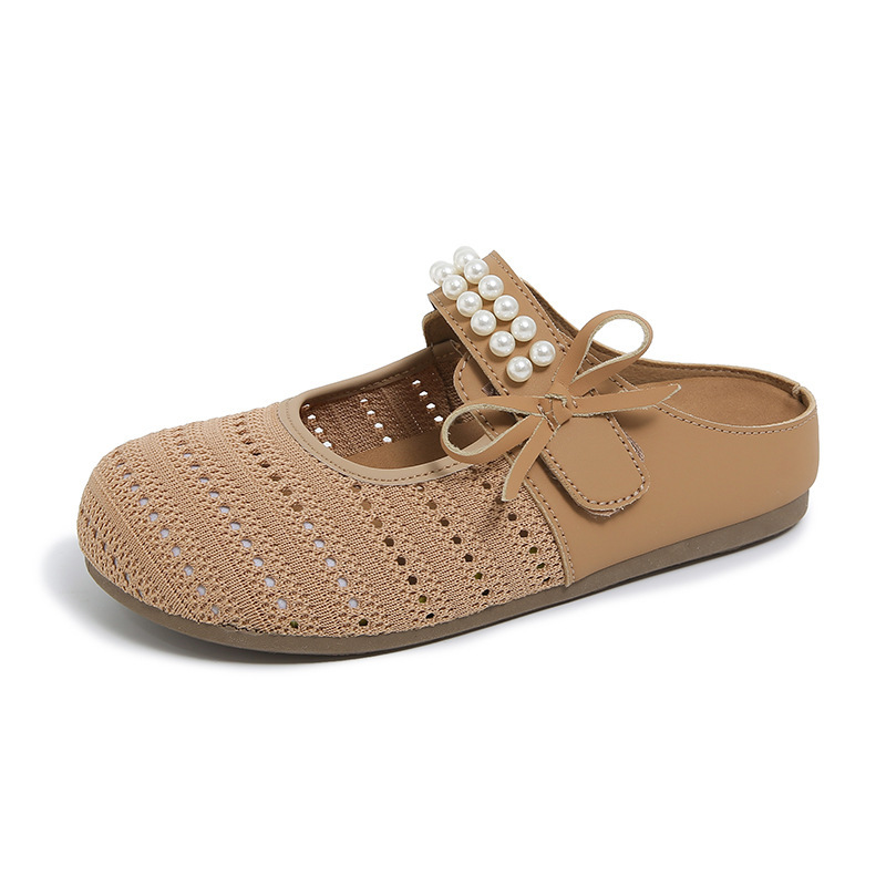 2025 Korean Style Summer New Half-Slip White for Women Ins Breathable Student Height Increasing Casual Designer Women's Shoes Street Shooting