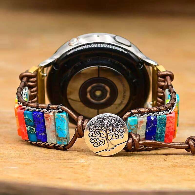 Handmade Bohemian Jasper Strap 20mm 22mm Samsung Galaxy Watch 3 4