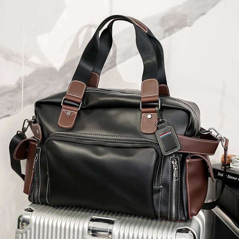 High Quality Handbag Business Briefcase Vinatge Fashion Top-Handle For Men Large Capacity Travel Laptop Bags Satchels