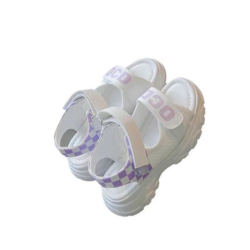 2024 Spring/summer New Childrens Sandals Girls Soft Soled Casual Big Children Summer Student Beach Shoes R250707