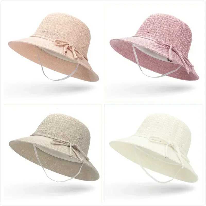 Hats for Women Summer Braided Beach Sun Hat Solid Color Sunshade Lady Visor 6cm Brim Sunhat Travel Vacation Accessories Y250707