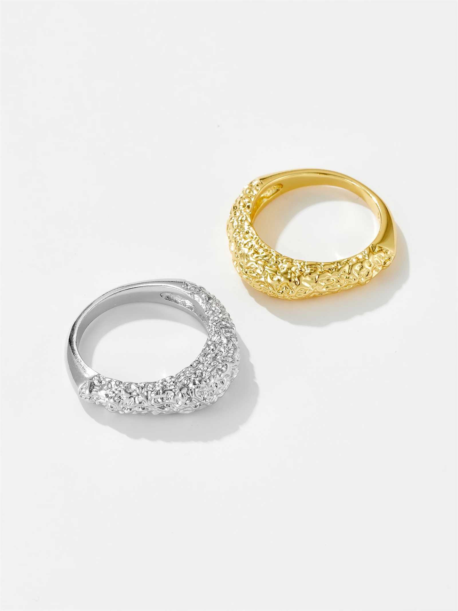DPLOPA New 925 Sterling Silver 18k Gold Irregular Geometric Ring Women Luxury Fine Jewelry 2023 Rock Punk Jewels XJ250707