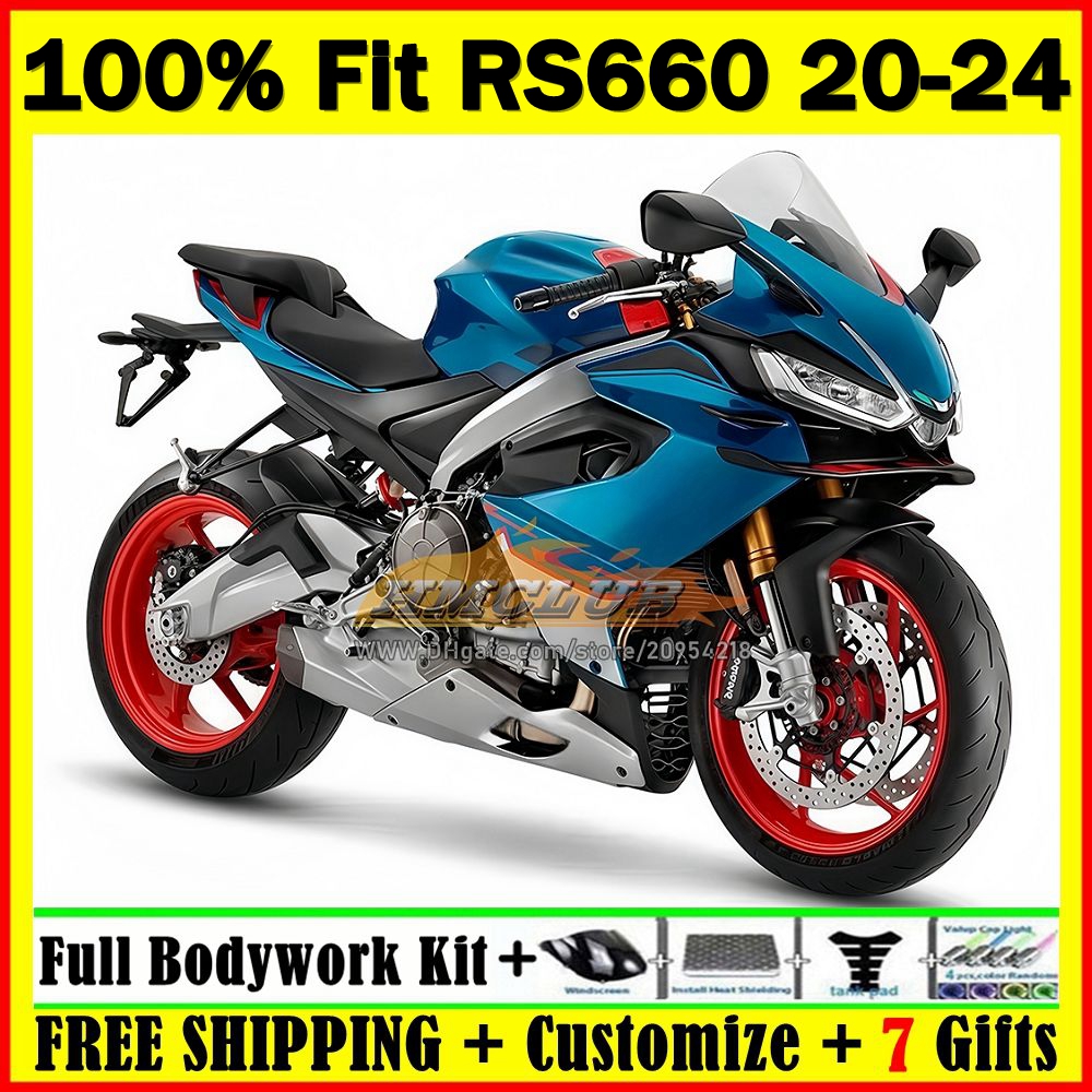 Injection Mold Full Body Kit For Aprilia Light Blue RS660 RS 660 RS-660 CC RR 20 21 22 23 24 Frame 11HC.15 660CC 2020 2021 2022 2023 2024 Free customi