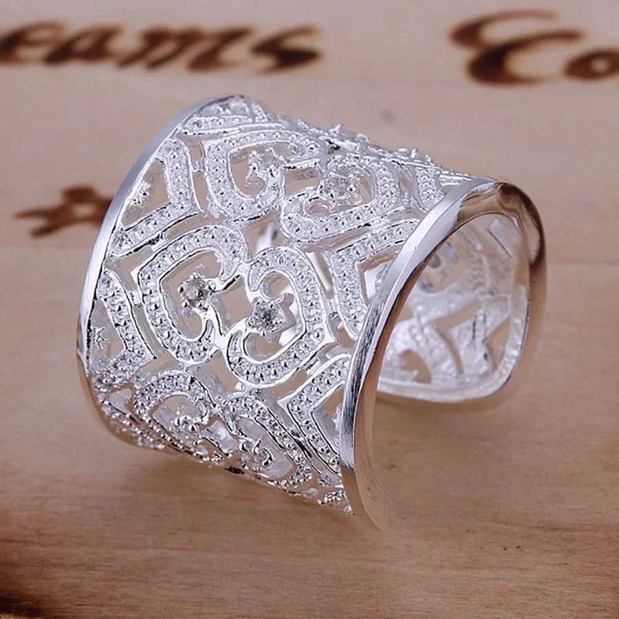925 Sterling Silver Ring Jewelry Noble Charms Women Lady Crystal Gorgeous Wedding Party XJ250707