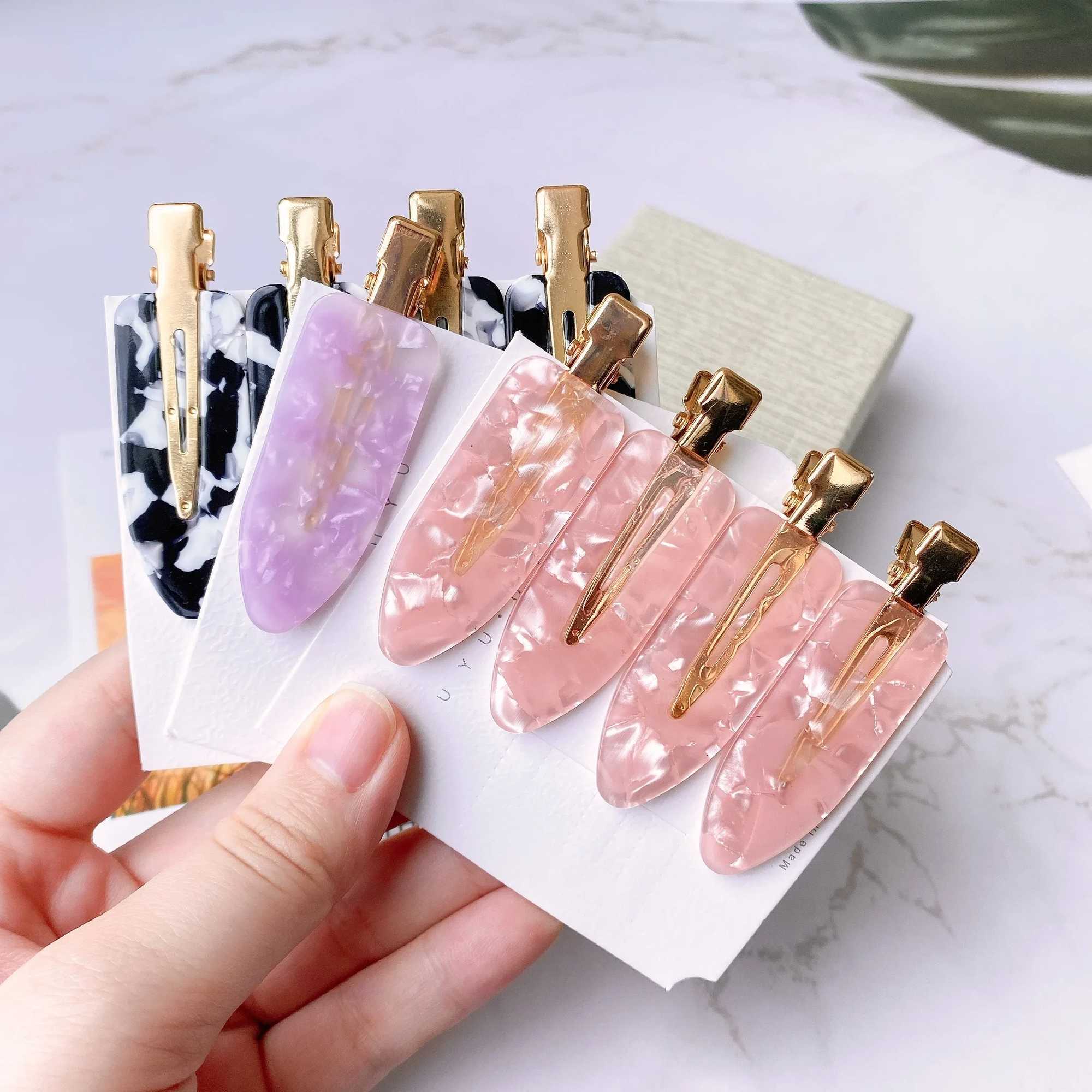 2020 Simple Wild Leopard Seamless Hair Clip Women Acetate Sheet No Bend Bangs Clip Duckbill Clip Hairpins Hair Styling Tool Y250707