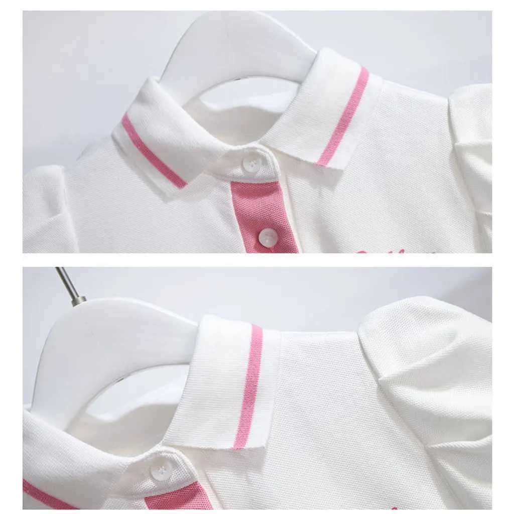 Kids New Short-Sleeved Dress Fashion Girls Skirt Small Fragrant Wind Sweet Pleated Princess Dress Casual Childrens Clothing R250707