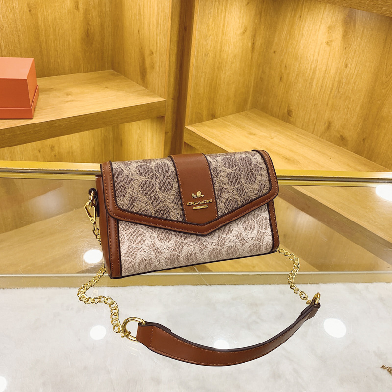 Designer High-End Feel for Women 2025 New Fashion Color-Block Small Square Elegant Versatile Shoulder Crossbody Light Luxury Women's Bag