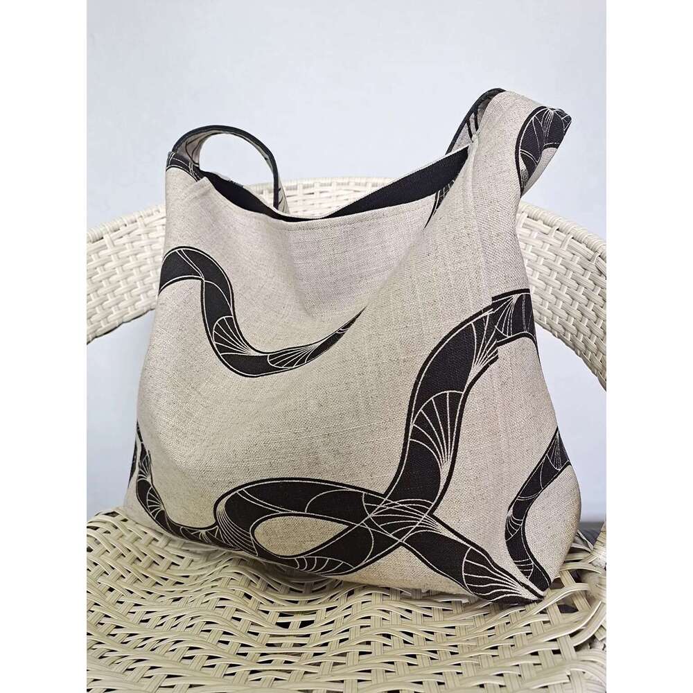 Free shipping designer bag Luxury bag 2025 Super Popular Pony Totem Thickened Linen Fabric Large Capacity Canvas Single Shoulder Tote Bag Casual Handb