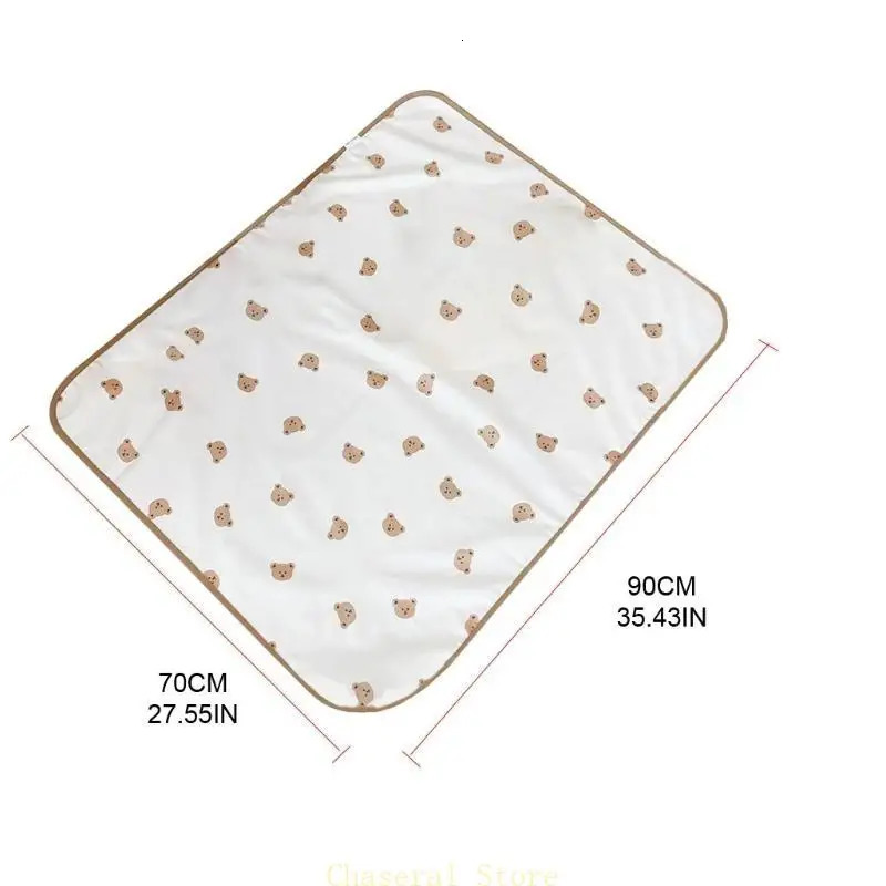 E7CE ReusableBaby Changing Pad Cover Waterproof TPU Changing Mat Breathable Leak Proof Diaper Mattress Infants Floor for Play 250707