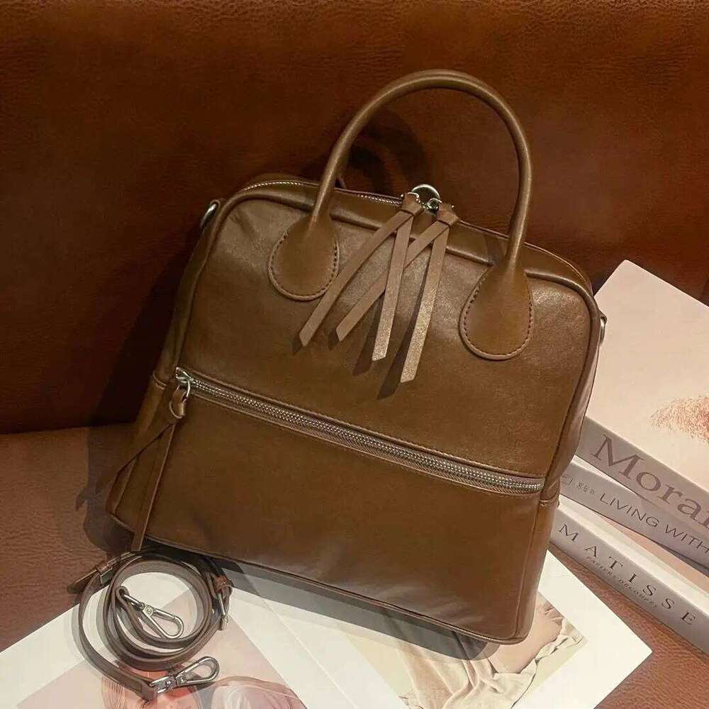 retro fashion genuine leather womens backpack large capacity luxruy designer high quality ladies shoulder crossbody bag