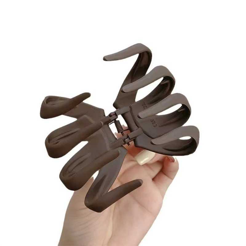 Elegant Solid Pumpkin Shape Plastic Hair Claw for Women Back Head Headband Hair Claw Clip Fashion Hair Accessories Y250707