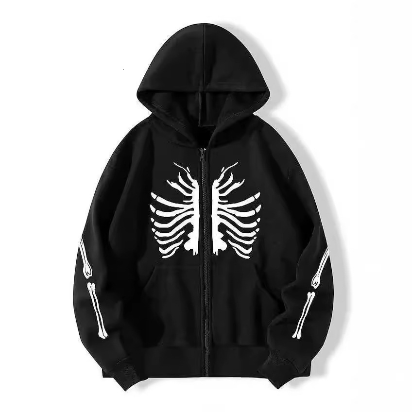 Dark sports shirts mens and womens hoodies gothic style Instagram trendy cute couple Y2k Harajuku zipper hoodie 250708