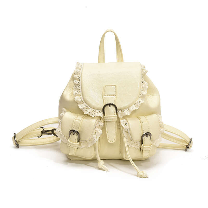 Fashion Small 2025 High-End Lace Trim Niche Design Creative Backpack Korean Free shipping Style Internet Celebrity