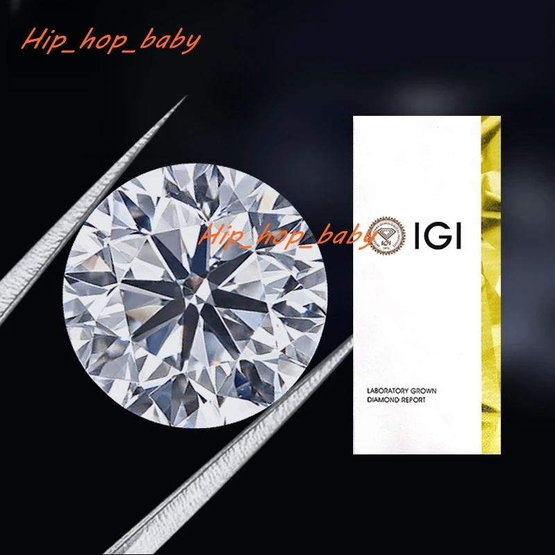 Wholesale Factory Price Vvs Igi Gia Certificate Cvd Hpht Round Brilliant Cut Lab Grown Loose Real Diamonds Stones 1 2 3 Carat