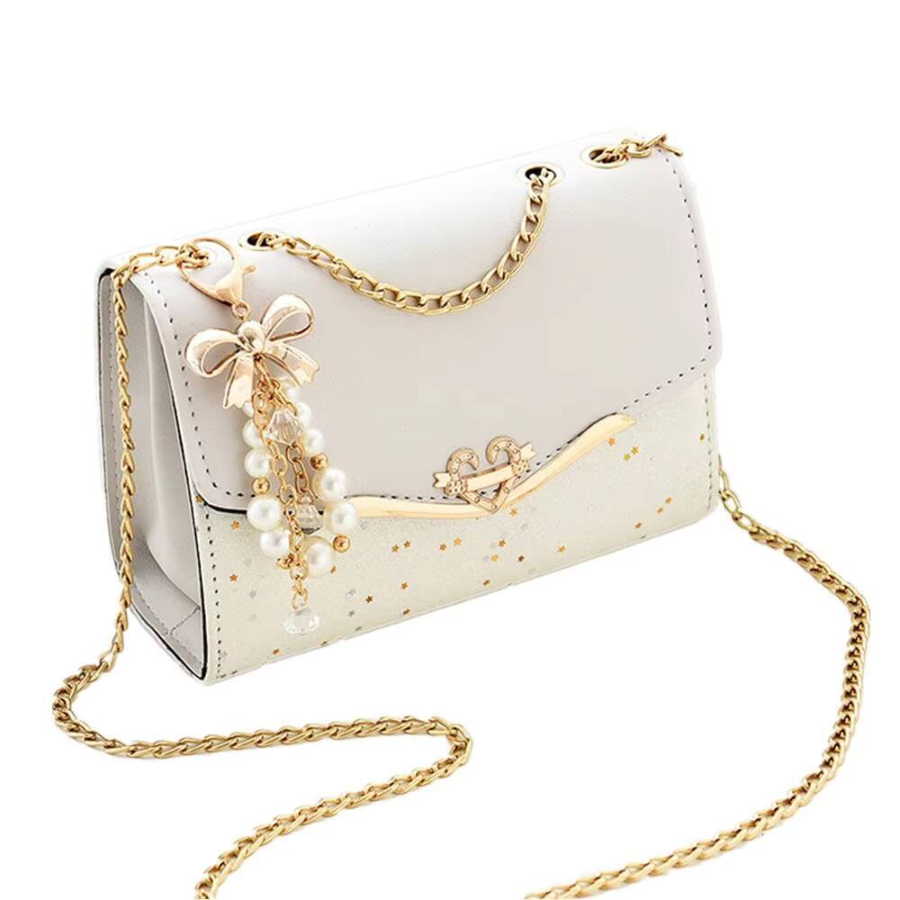 Fashion Messenger Bag Women Trendy Sequin Single Shoulder Bags Mobile Phone Pouch Ladies PU Leather Handbag with Tassel Pendant ddmynov