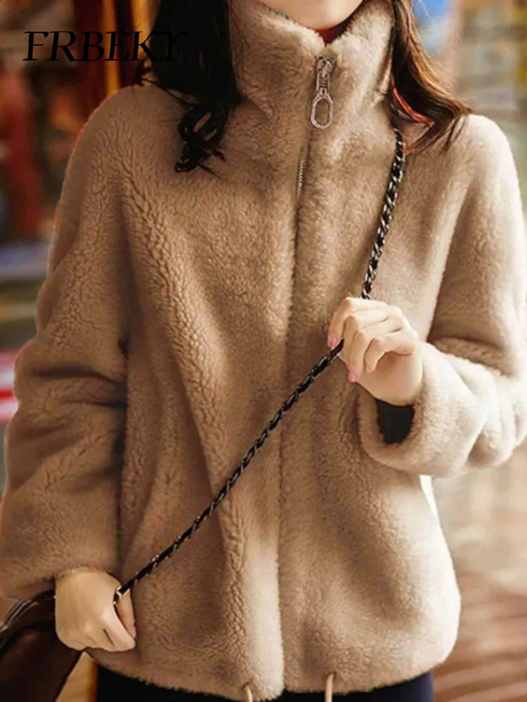 Jackets for Women Warm Zipper Jacket Padded Double-sided Fleece Warm Turtleneck Coat Faux Fur Coat Sweatshirt Womens Coat 250703