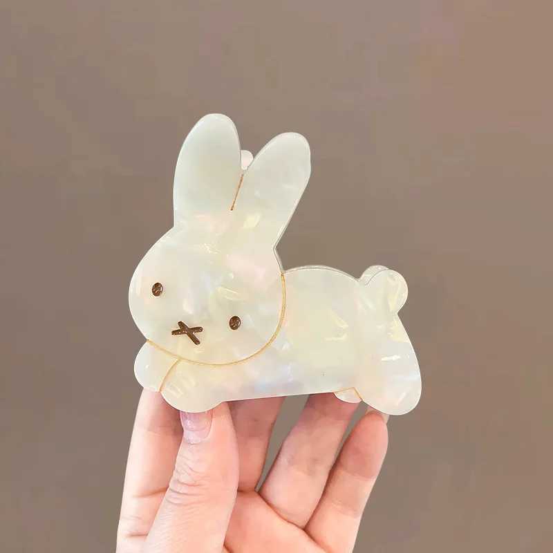 Refreshing World Rabbit Hair Claw Cute Bunny Dog Ins Style Acetate Strong Hair Claw Clips Hair Accessories for Women Girls Z250707