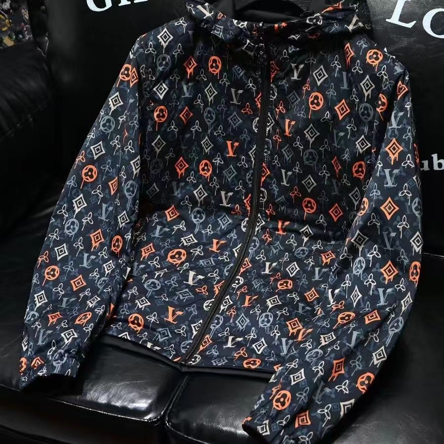 European light luxury double-sided fashionable jacket for men's spring and autumn new casual windproof hooded jacket