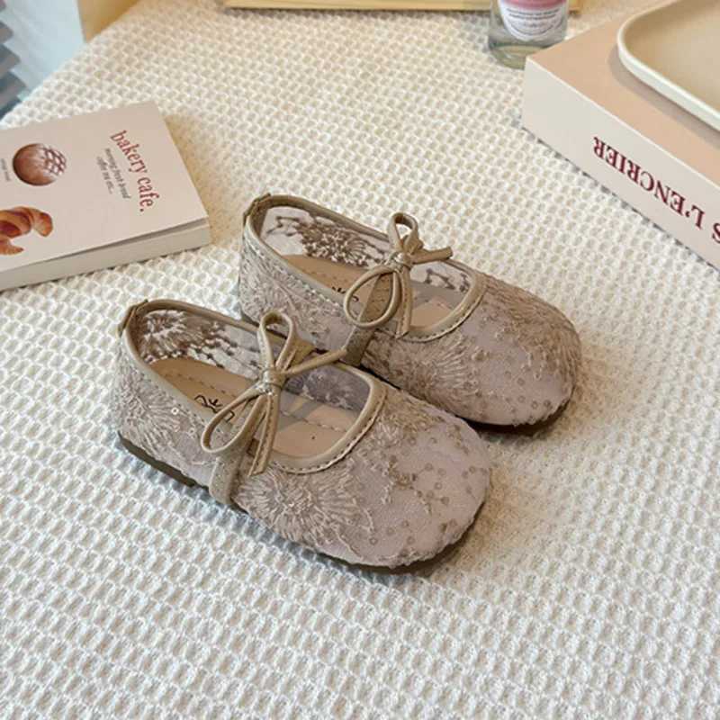 Princess Baby Girls Flats Shoes Flowers Embroidered Mesh Children Ballet Flats Elastic Band Shallow Toddler Kids Summer Shoes R250707