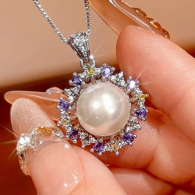 New Jewelry Set Imitation Natural Pearl Necklace Ring Unique Charm Women's Fashion High-End Versatile Caf