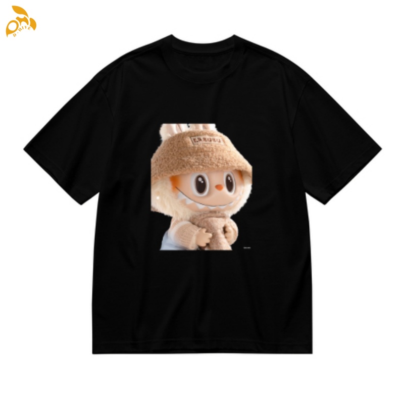 Free Shipping Designer 200g men's woman's heat transfer T-shirt outdoor with labubu pattern