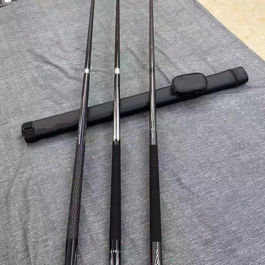 Billiard Big and Small Head Black Technology Carbon Fiber Half Split American Nine Ball Pool Accessories Cue Bag