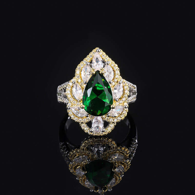 2023 New Tiktok Micro Pave Diamond Adjustable High-End Noble Court Style Ring F89