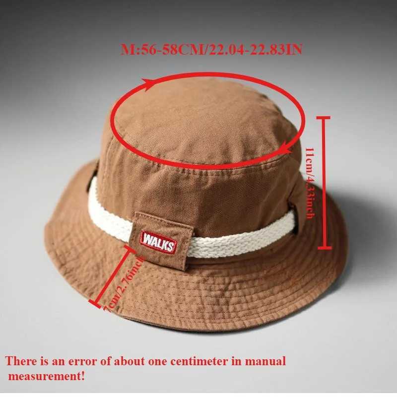 2025 New American Vintage Letter Bucket Hats for Men and Women Spring Summer UV Protection Hiking Hat Climbing Sunshade Fisherman Caps Y250707