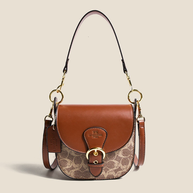 Designer High-End Small for Women 2025 New Printed Saddle Versatile Fashion Underarm Elegant Shoulder Crossbody Light Luxury Women's Bag