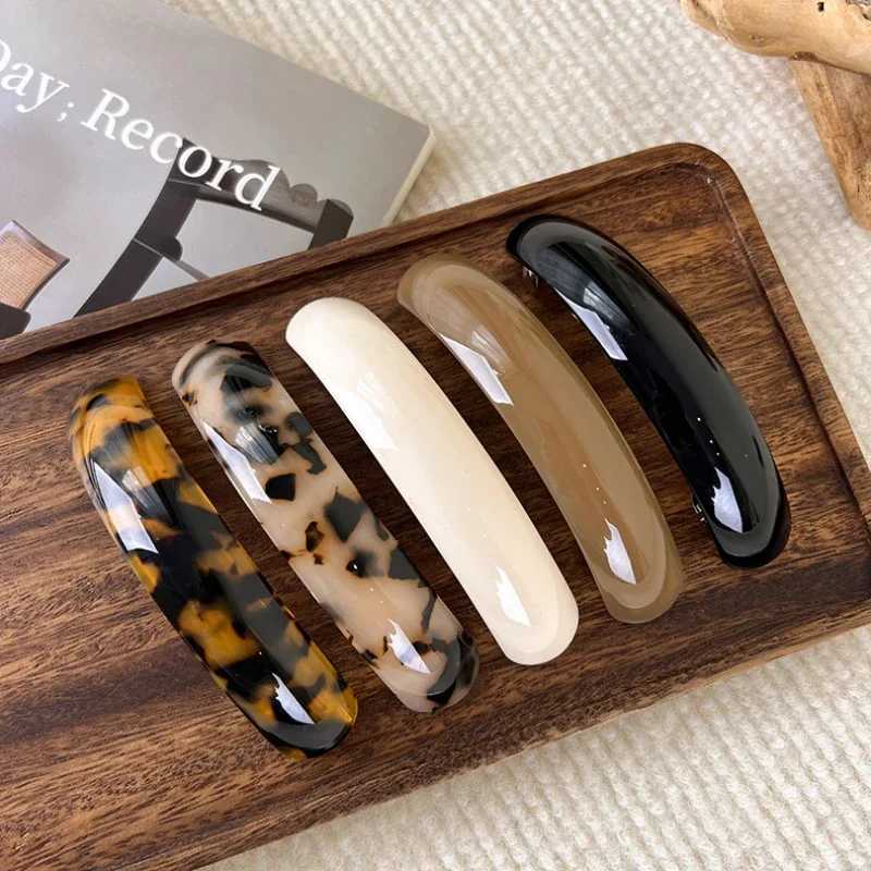 Retro Leopard Hairpins Spring Clip Colorful Acetate Hair Clips for Women Elegant Exquisite Barrettes Fashion Hair Accessories Z250707
