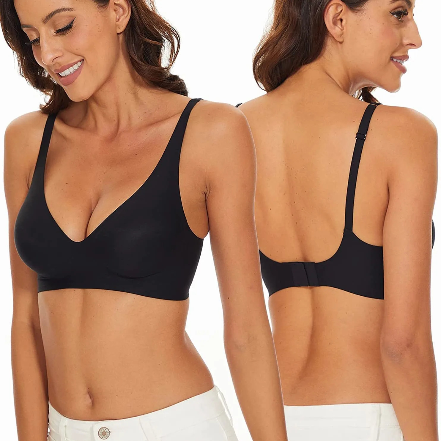 Sexy Seamless Bra Wire Free Brassiere Adjustable Wireless Underwear Female Push Up Padded Bralette Lingerie Intimates 250624