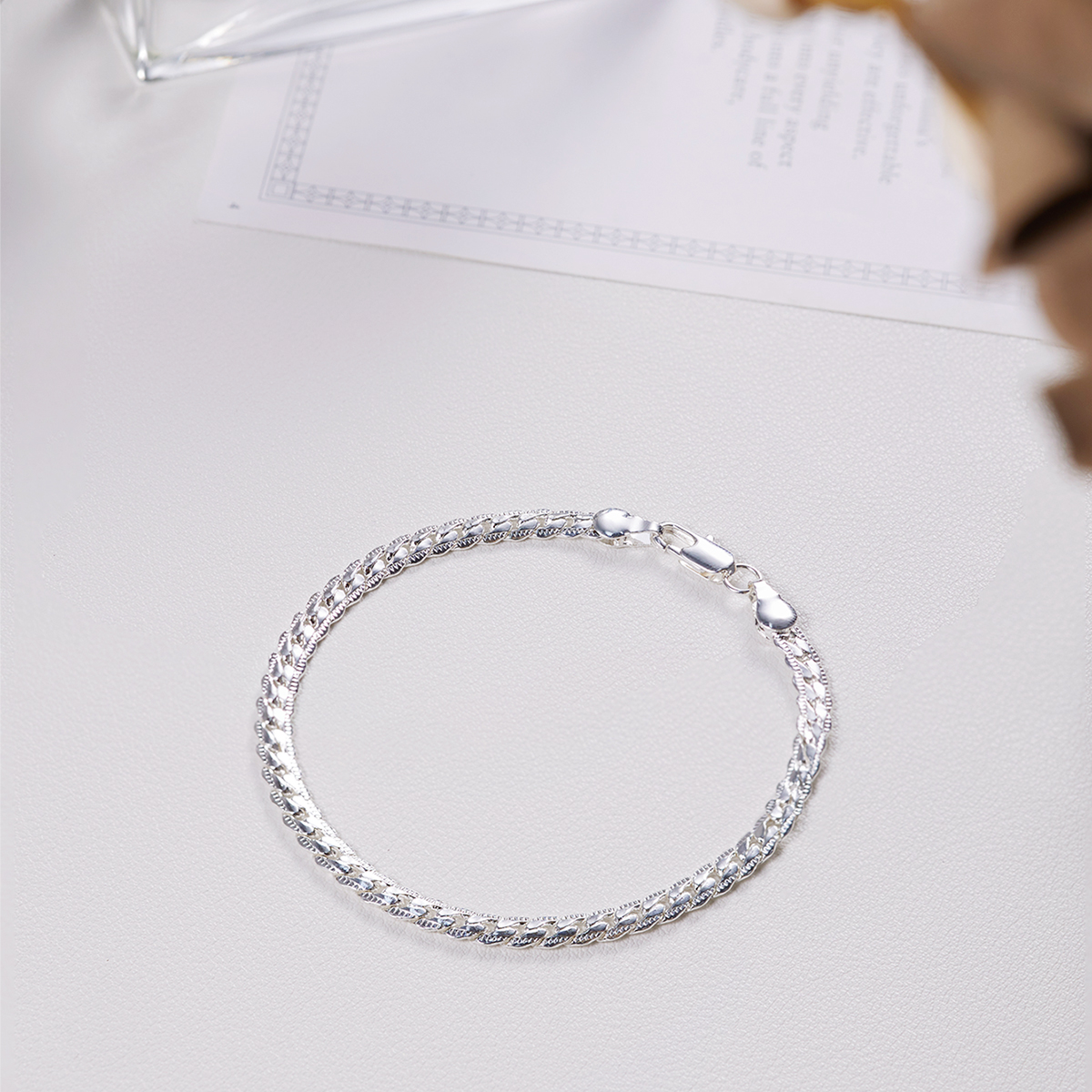 Trendy fashion 925 silver twist bracelet factory stock wholesale SW0063