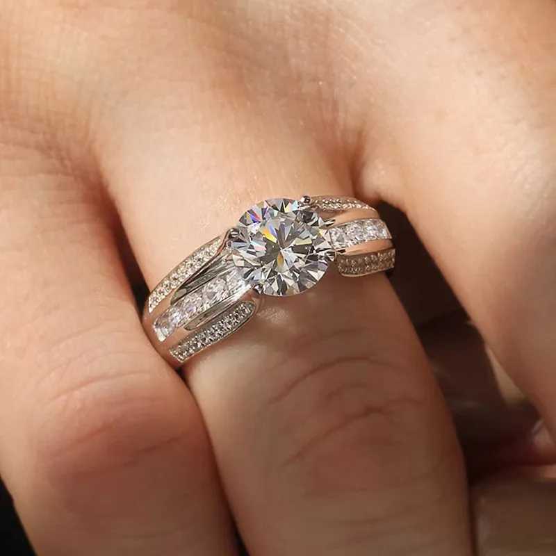 925 Sterling Silver AAA CZ Wedding Rings for Women Luxury Trendy Engagement Rings Modern Fashion Design Female Jewelry WholesaleXJ250707