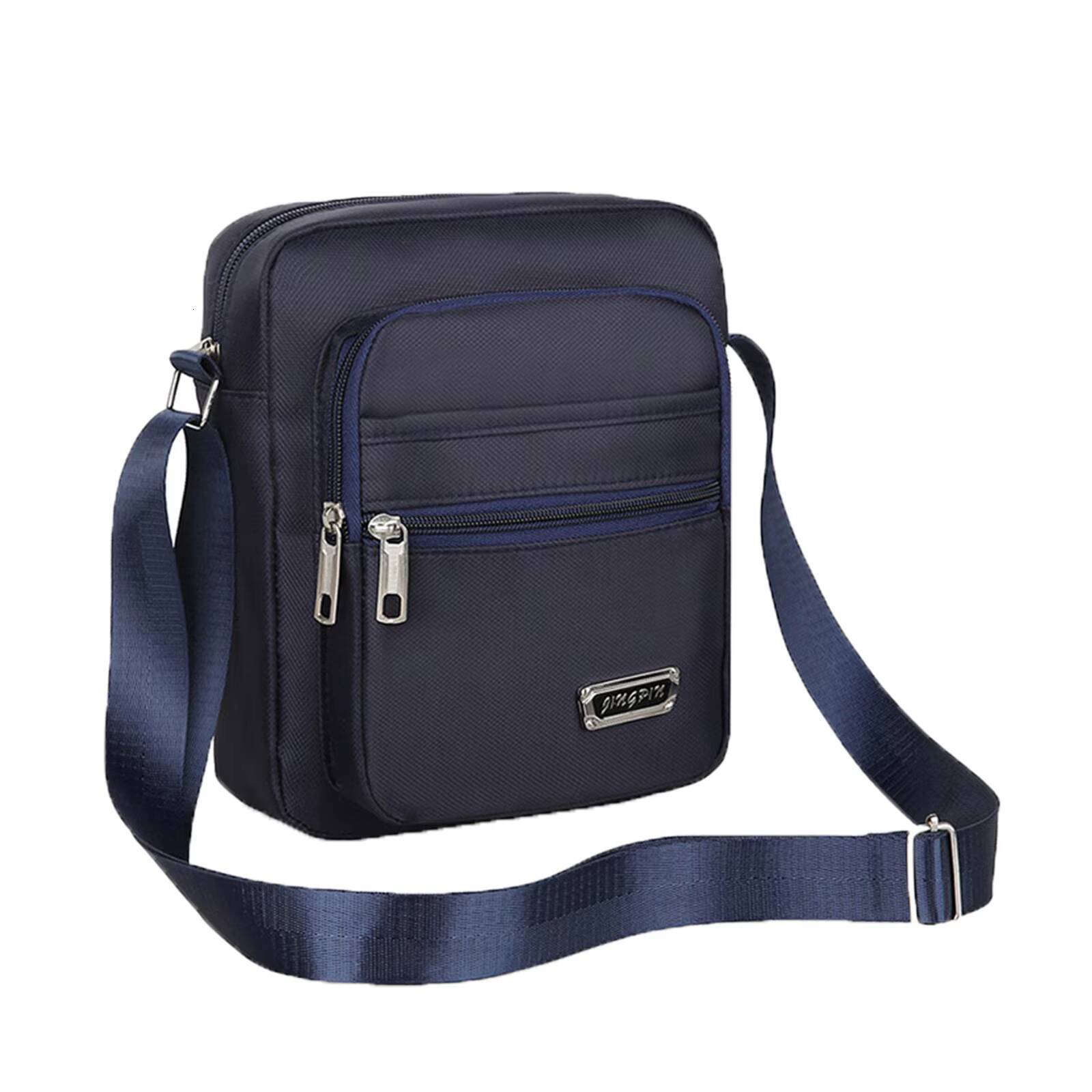 Four Layer Zipper Waterproof Single Shoulder Messenger Business Bag Wallet ddmynov