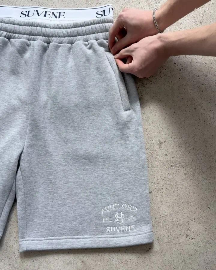 Men's Shorts SUVENE Suit Summer Casual T-shirt Tracksuit Sportswear Two Piece Set Loose Pocket Zipper Sports Short