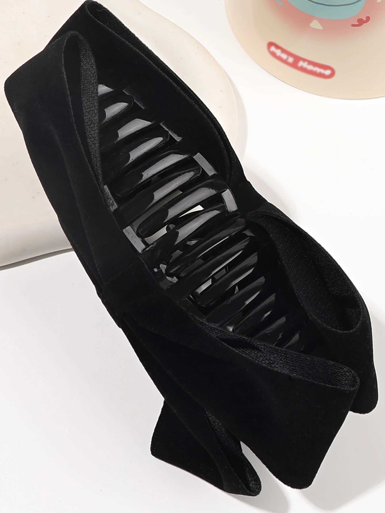 Premium Hair Clips for Women Bow-knot Claw Clips for Thick and Thin Hair Big Non-slip Bow Clips in Black Z250707