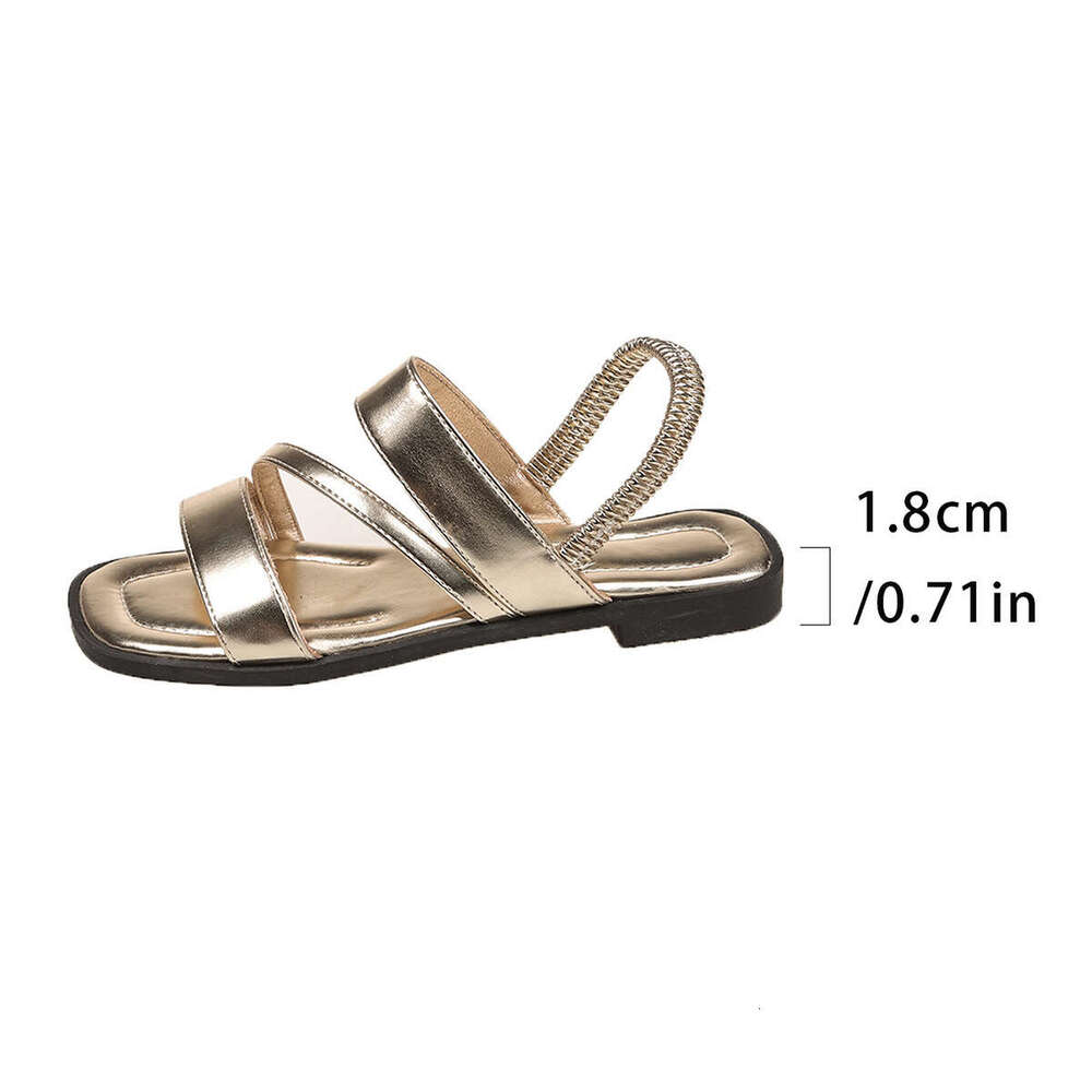 Flat for Women 2025 Spring New Casual Versatile Beach Fashion Roman Sandals