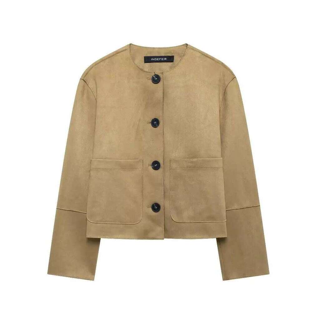 MUJER 2025 Suede Varsity Bomber for Women New in Coats and Jackets Woman Long Sleeve Women's Winter Jacket