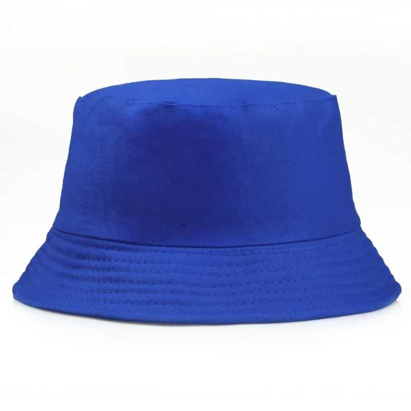 Custom Pure Cotton Four Seasons Solid Color Bucket Hat Embroidery Print Diy Sunshade Men and Women Panama Bob Cap Gorras Y250707