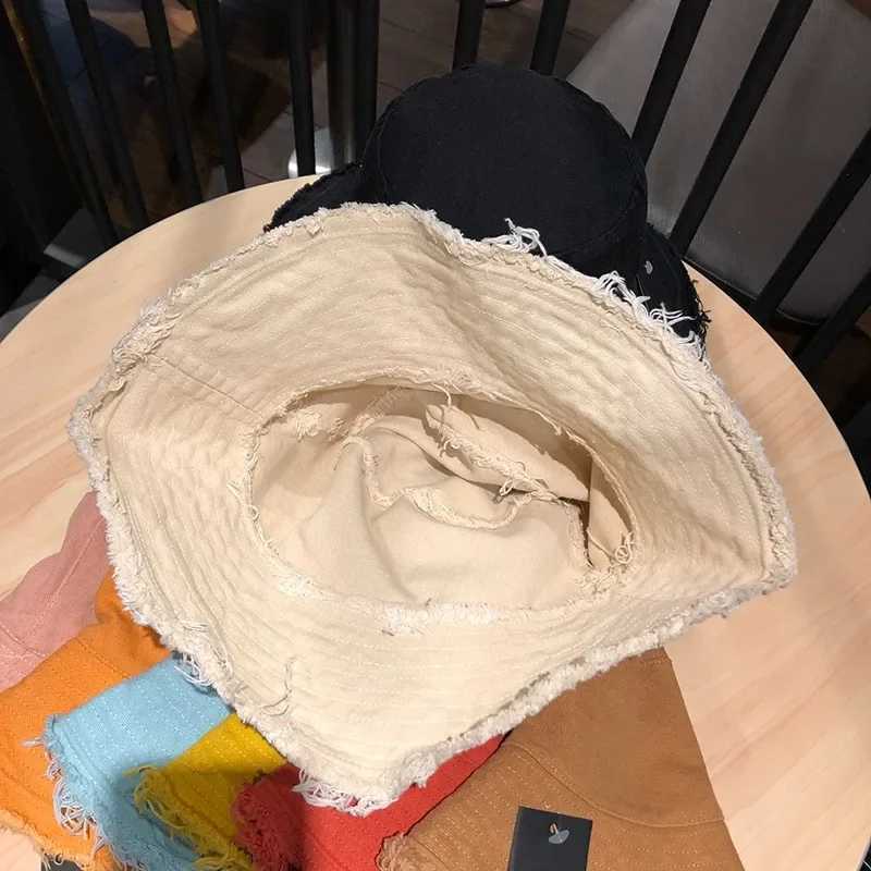Fashion Foldable Burrs Bucket Hats for Women Men Beach Sun Visor UV Protection UPF 50+ Sun Hat Summer Large Wide Brim Panama Bob Y250707