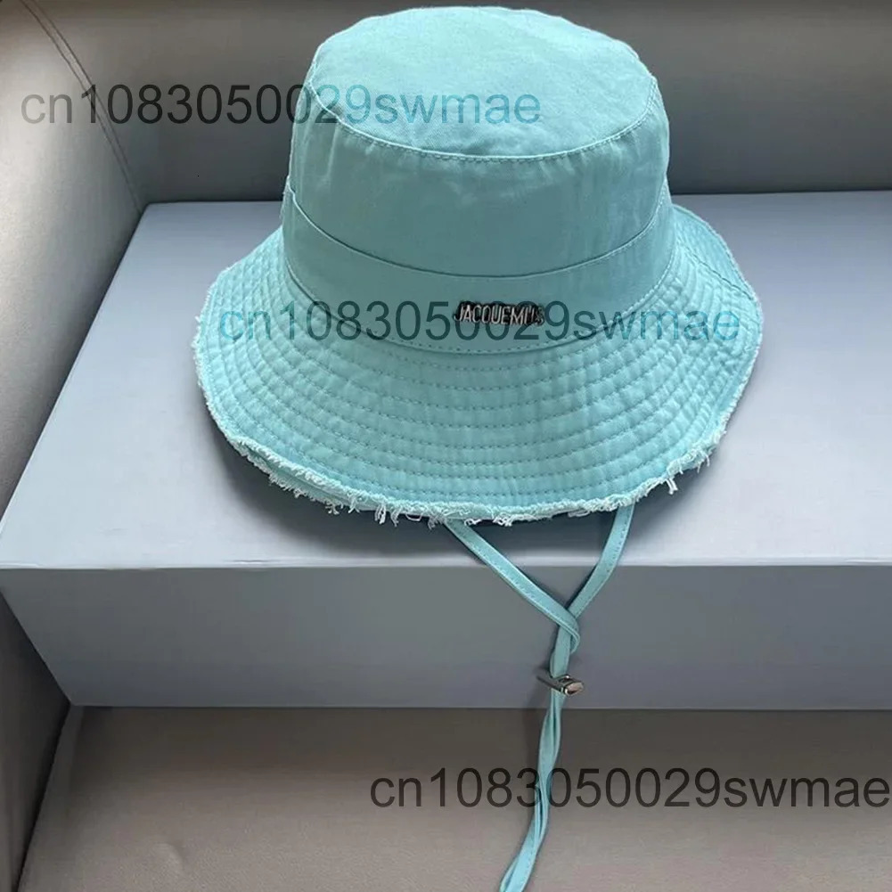 Blue Leopard Print Cowboy Hiking Bucket Hats with String Women Denim Beach Sun Hat Outdoor Bob Panama Summer Fisherman Cap 250707