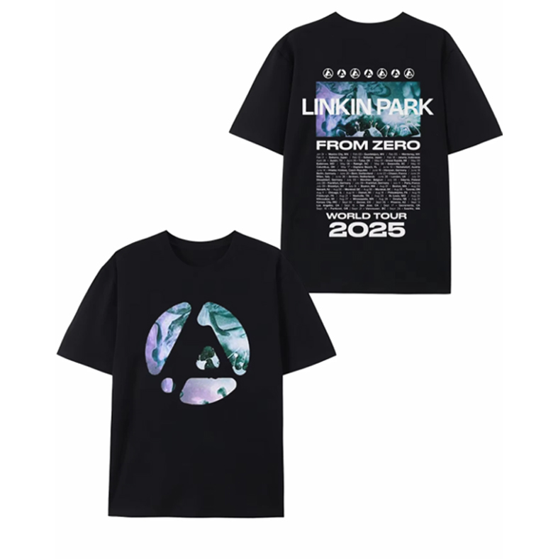 Women's T Shirts 2025 Linkins Park From Zero Merch Swirl Tour Print T-Shirt Men's Top Tee Summer Clothing Women Tshirt Hip Hop